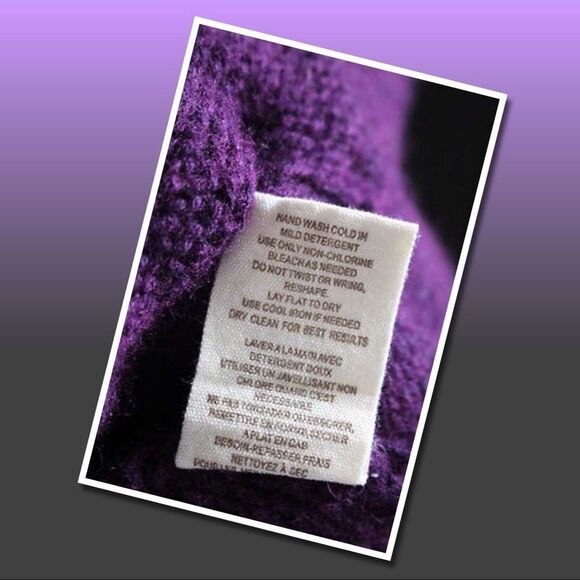 Free People Purple Wool Button Cardigan Sweater S - Picture 4 of 6